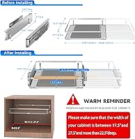 Vista 2 de Organizador de gabinete extraíble, estantes extraíbles expandibles de 17.1 ~ 28 pulgadas de ancho x 22.5 pulgadas de profundidad para armarios