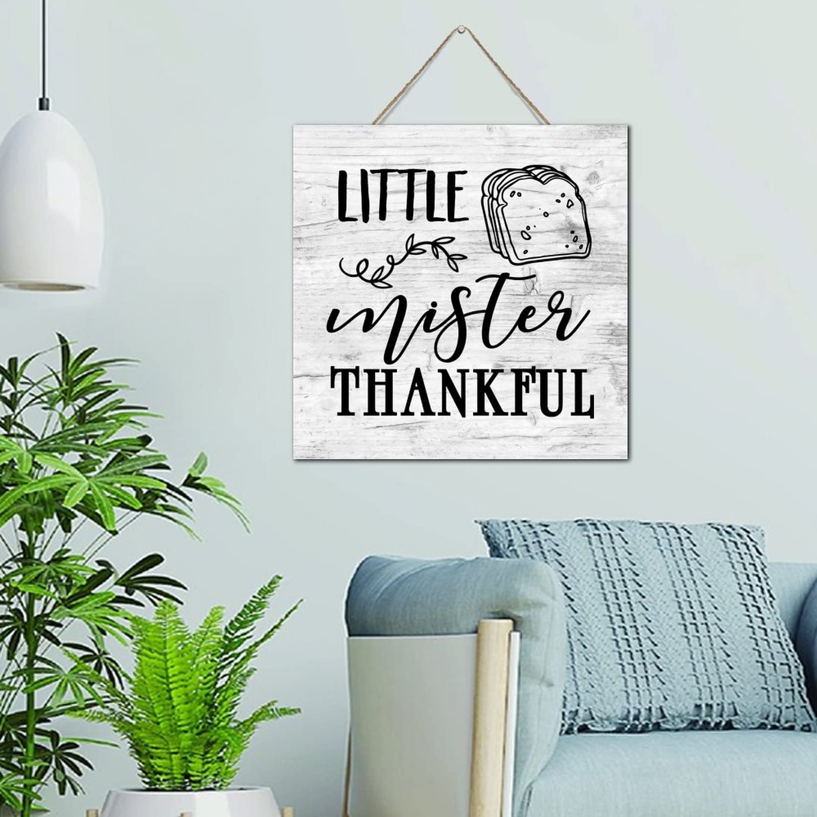 Panneau mural en bois Little Mister Thankful pour célébrer la gratitude