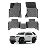 Floor Mats for Toyota 4Runner 5 Seats 2025 2026 (Not fit Hybrid/EV), All Weather Floor Lniers for 4Runner Accessories 6th gen Front & Rear Car Mats Heavy Duty TPE Carpet Protection