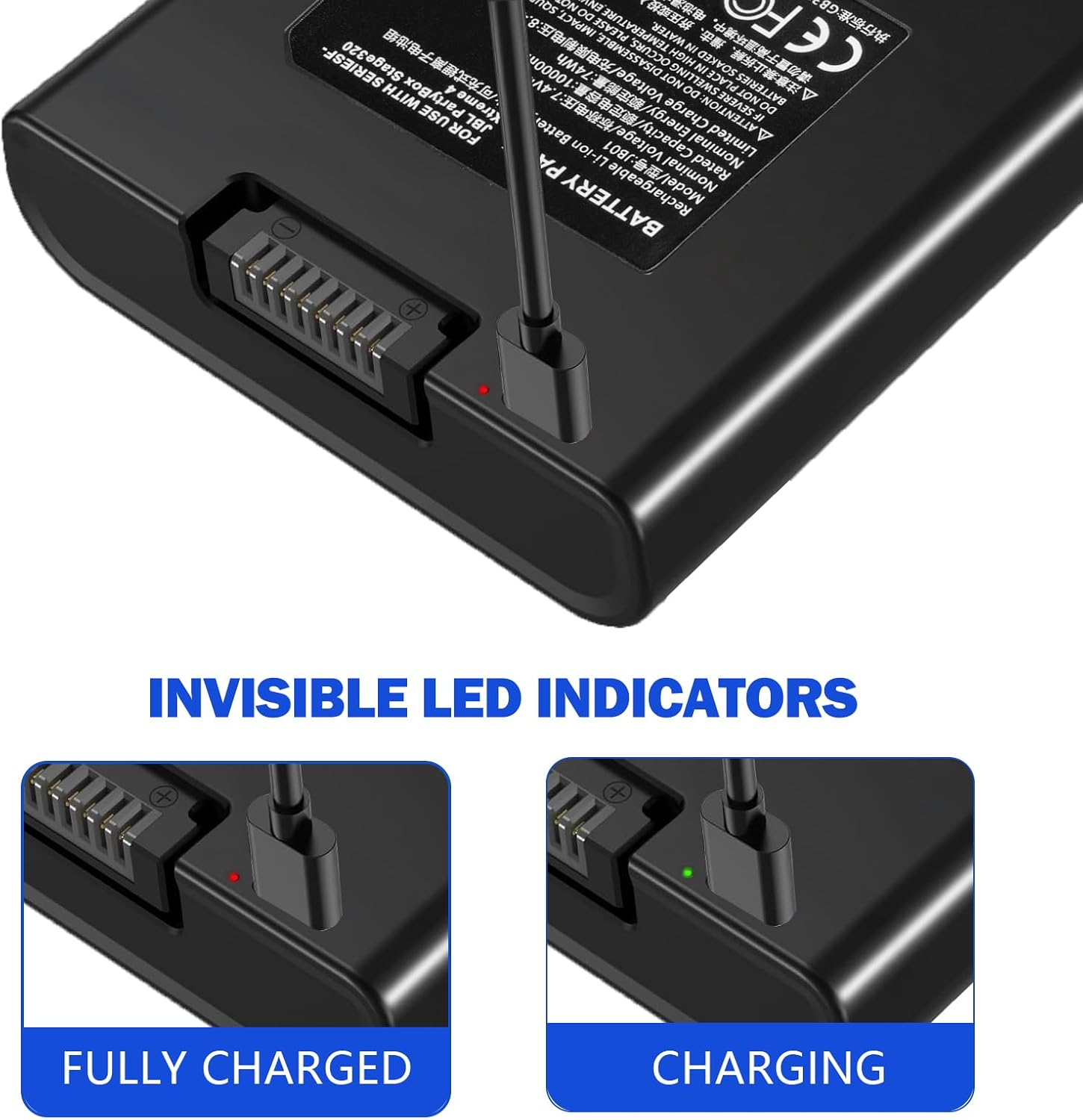 10000mAh Rechargeable Lithium-ion Replacement Battery Compatible with JBL PartyBox Stage 320 and Xtreme 4 Portable Speaker,Perfect Replacement for JBL Battery 400 Easy to Install(1-Pack) 7.4V 74Wh - Image 4