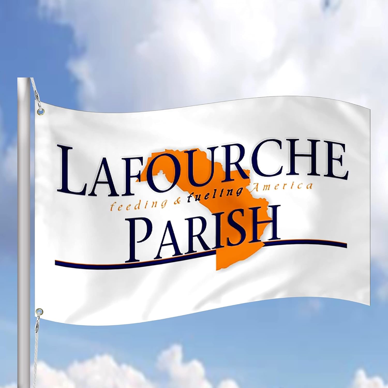 Lafourche Parish Louisiana Flag 3x5 ft – Retro State Pride Banner for Home, Office, Yard, or Events – Rare Louisiana Parish Heritage Display – Vivid Color, Double Stitched, & 150D Durable Polyester
