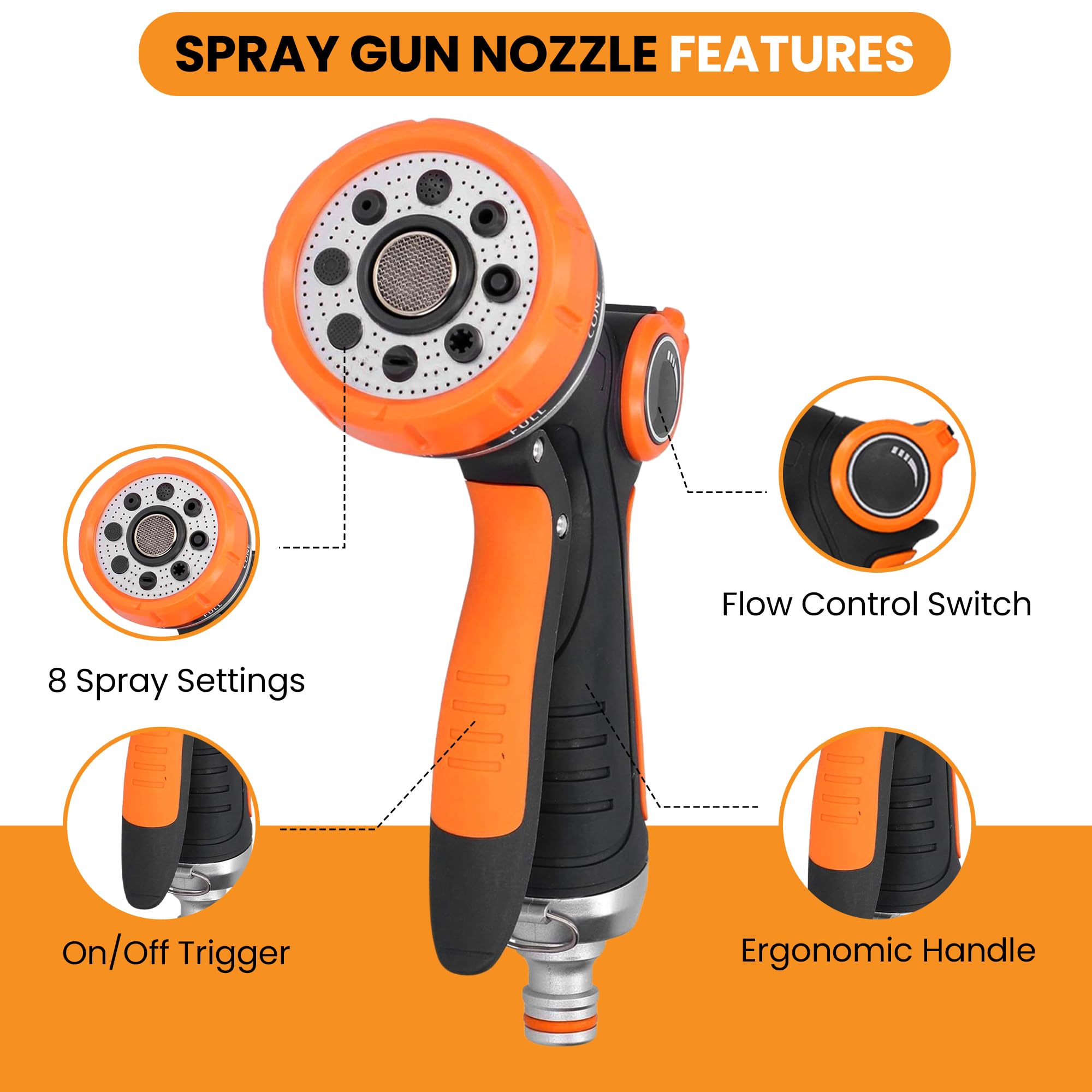 13 tubi per doccia per cani da esterno – 2 in 1 connettore rubinetto caldo e freddo, tubo da giardino e spruzzatore da giardino per rondella fangosa per cani, accessori per vasca da bagno per animali