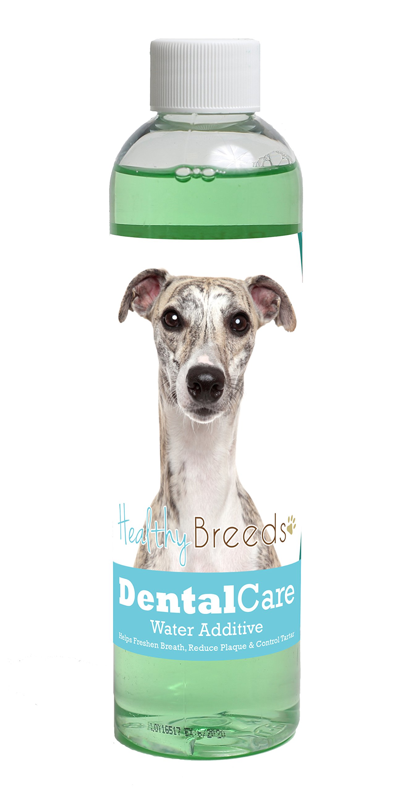 Healthy Breeds Dog Dental Care Water Additive for Whippet - Helps Freshen Breath, Reduce Plaque &amp; Control Tartar - Mint Flavor - 8 oz