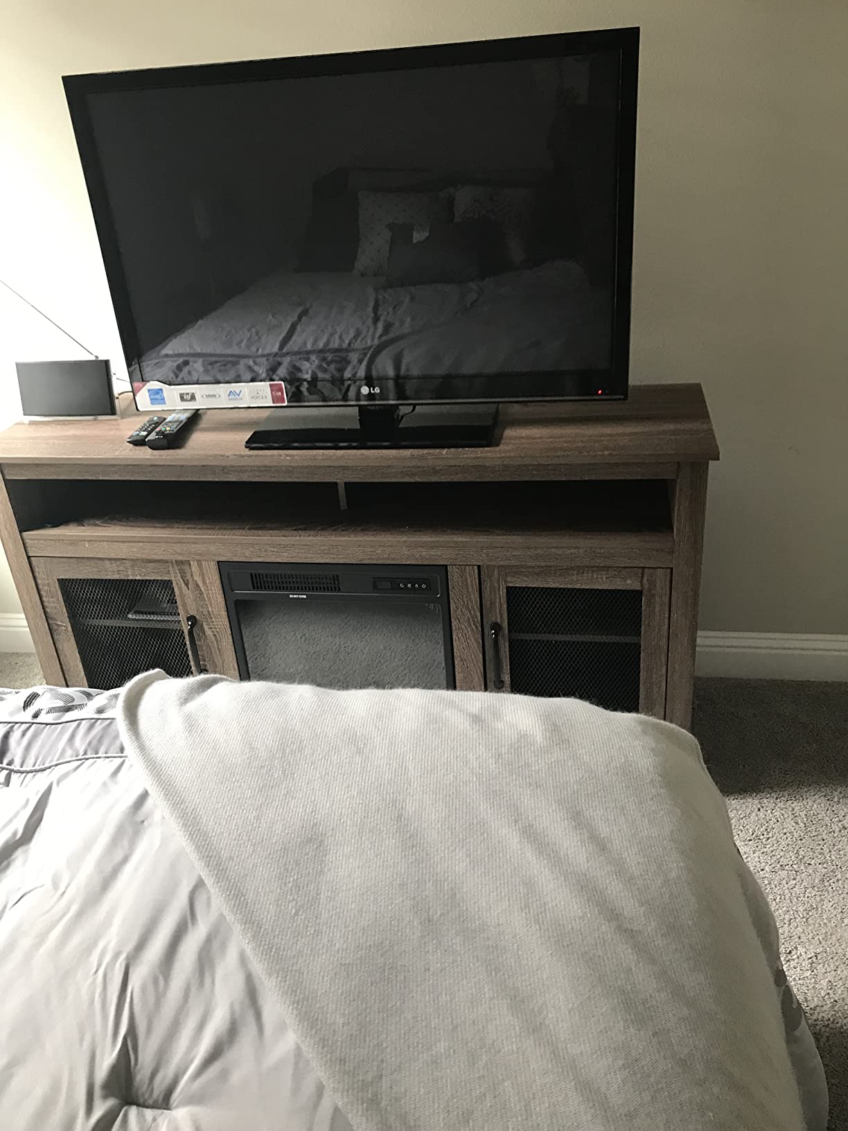 48/mo Finance ENSTVER Fireplace TV Stand for TVs Up to 65 inch