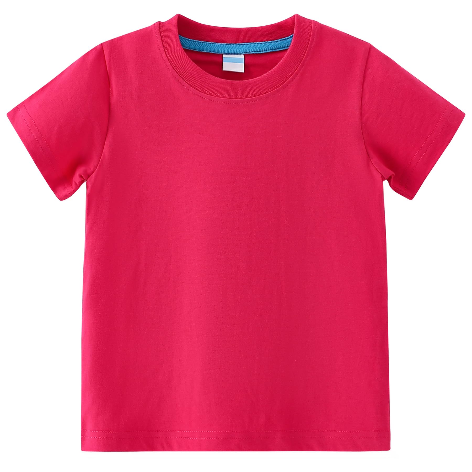 AIWUHE Toddler T Shirts Cotton Summer Tshirts Boys Girls Basic Tee Undershirts Short Sleeve Clothes Crew Neck Shirts 2-7Y