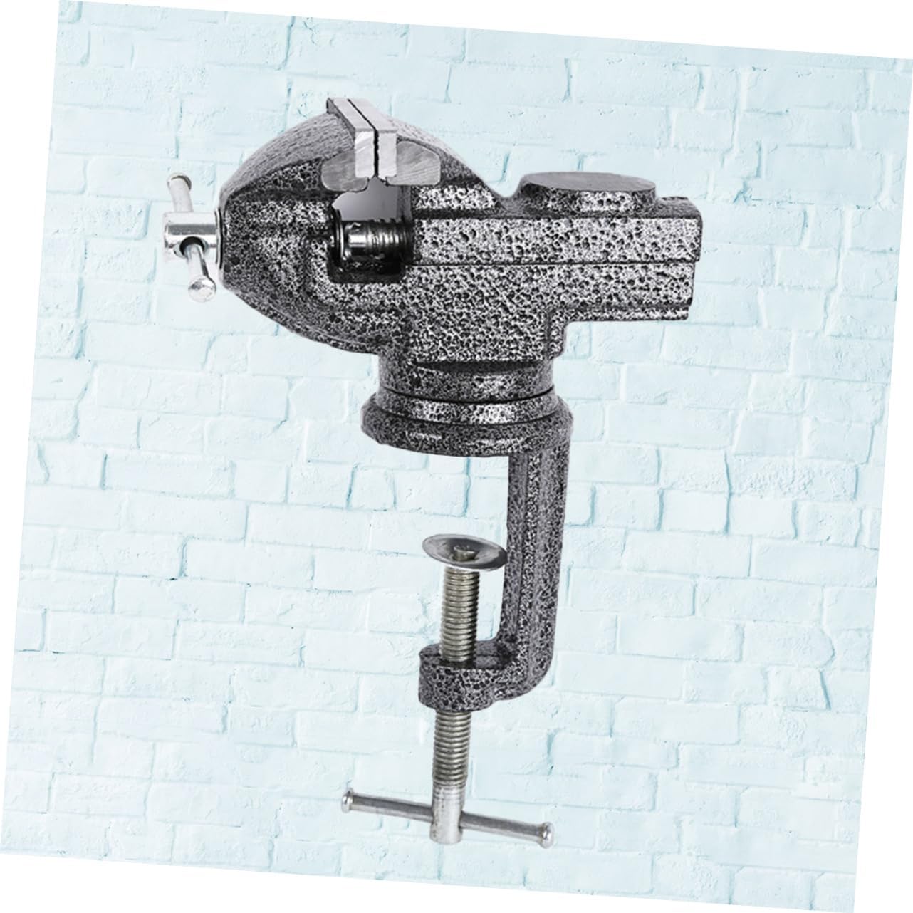 360-Degree Rotating 2-Inch Table Vise Clamp Portable Mini Flat Clamp for Woodworking Jewelry Making and DIY Crafts with Swivel Base Household Bench Vise Tool