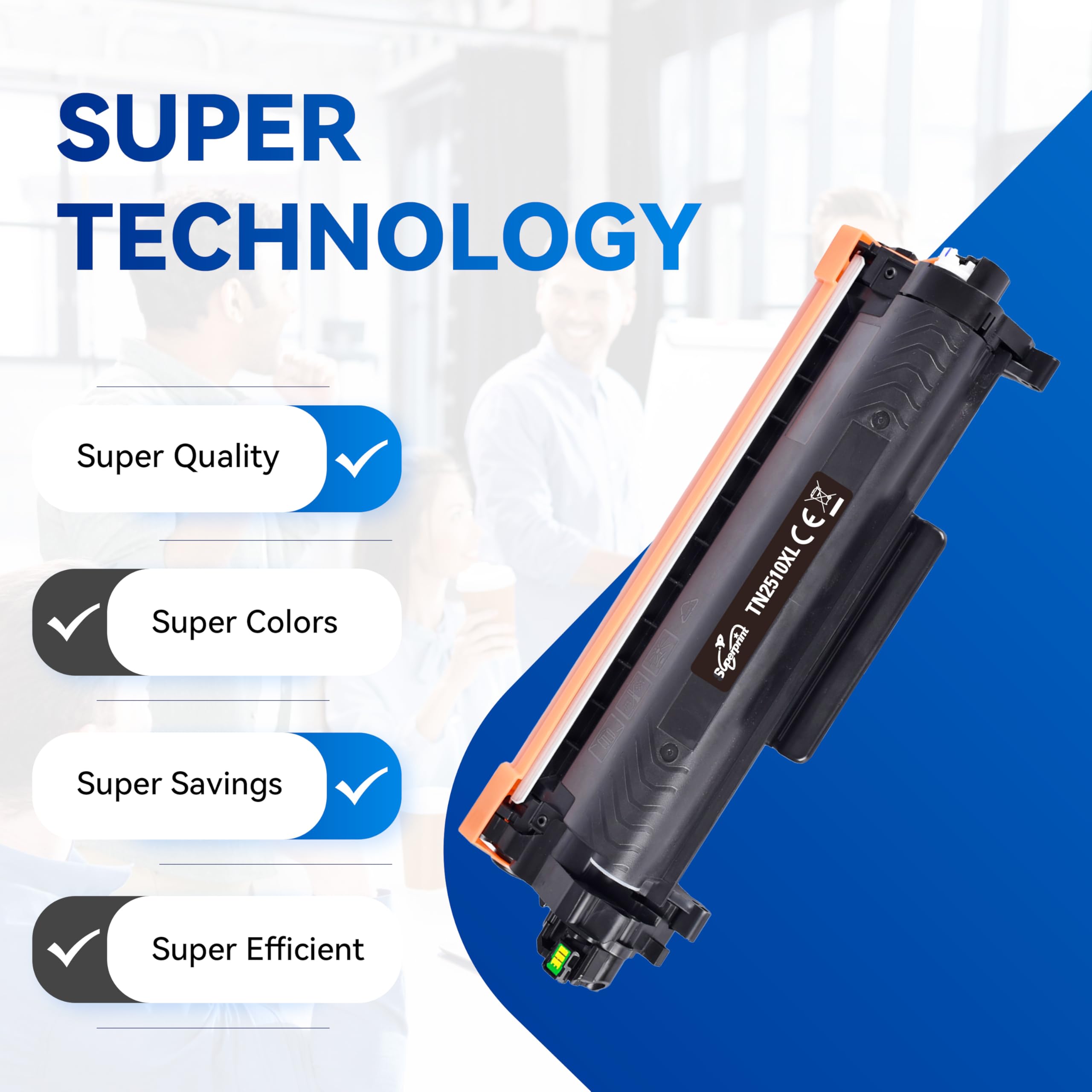 Meagiis TN2510XL 3000 Pages Haute Capacité Cartouche De Toner