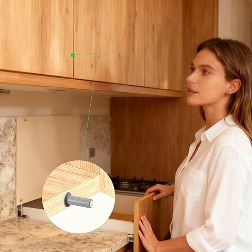 Miniatura 7 de Paquete de 10 cierres magnéticos de presión para puerta de gabinete, cierres de presión para gabinetes, cierre magnético de gabinete, para armario,