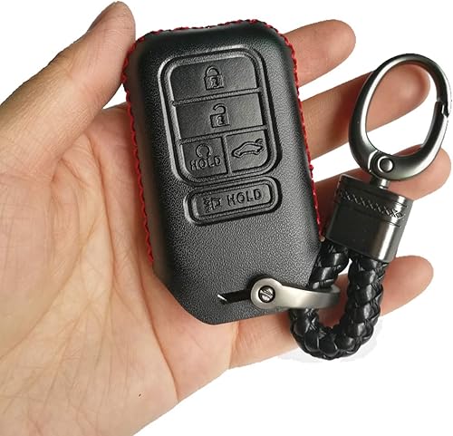 Miniatura 6 de Funda protectora de cuero negro para llavero para Honda Accord Civic CR-V CRV Pilot EX EX-L Touring Premium 2016 2017 2018 2019 2020 2021