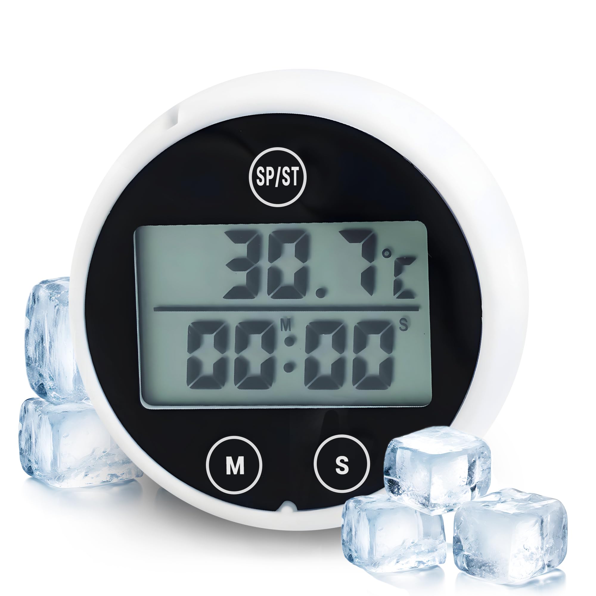 Ice Bath Thermometer, Cold Plunge Floating Thermometer with Timer, Waterproof Floating HD Display Timer, for Ice Baths, Hot Baths