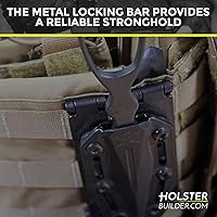 Vista 6 de Molle Attachment – Clip de cinturón de bloqueo rápido con hardware de montaje para fundas, bolsas de cargadores, fundas de cuchillos, chalecos