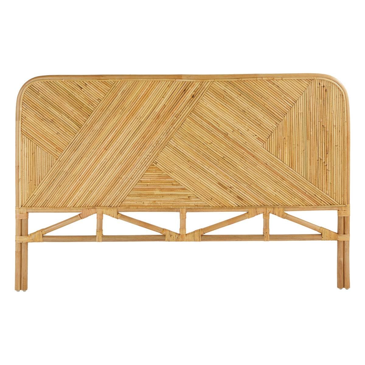 Atmosphera Créateur d'intérieur - Tête de Lit Tanae en Rotin - Beige - 160 x 103 cm - Style Bohème - pour Lit 2 Personnes, Chambre