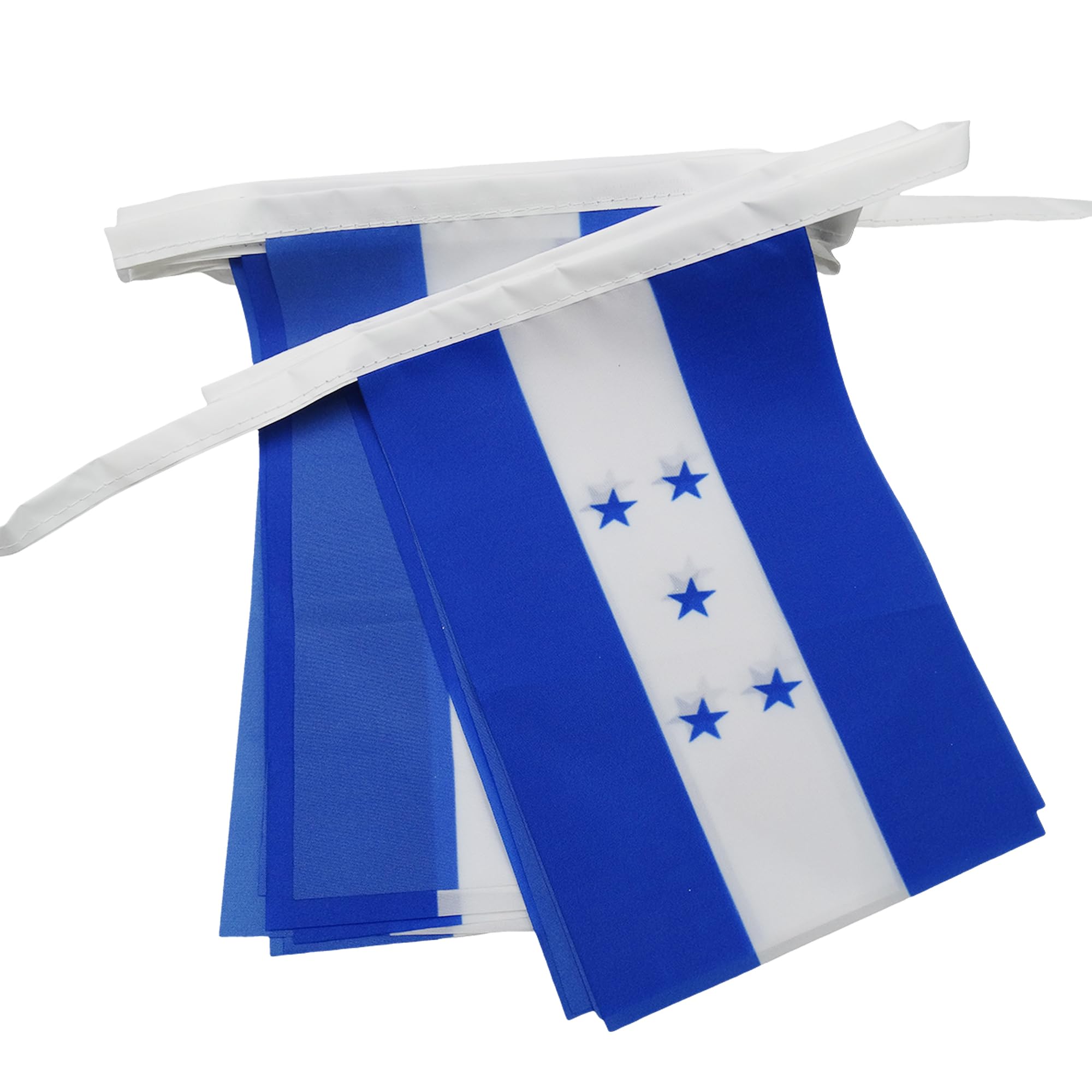 AZ FLAG Honduras Bunting Flag, 20 Ft Garland with 20 Small Honduran Flags 8'' x 6'', 100% Polyester String Pennant, 6 meters