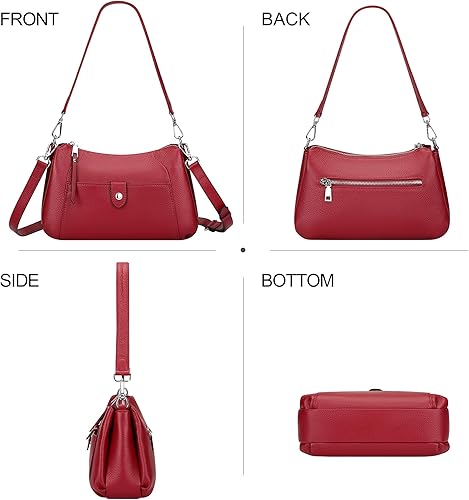 Miniatura 3 de Over Earth Genuine Leather Small Hobo Crossbody Bags for Women Shoulder Purses and Handbags