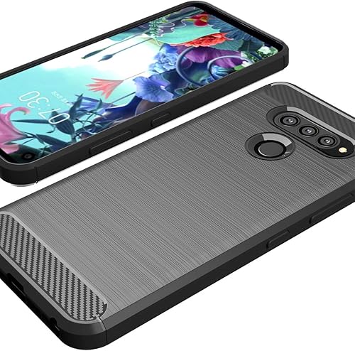 Miniatura 4 de Osophter Funda para LG Q70, LG Q730 Funda de absorción de golpes flexible de goma TPU de cuerpo completo para LG Q70Q730 (negro)