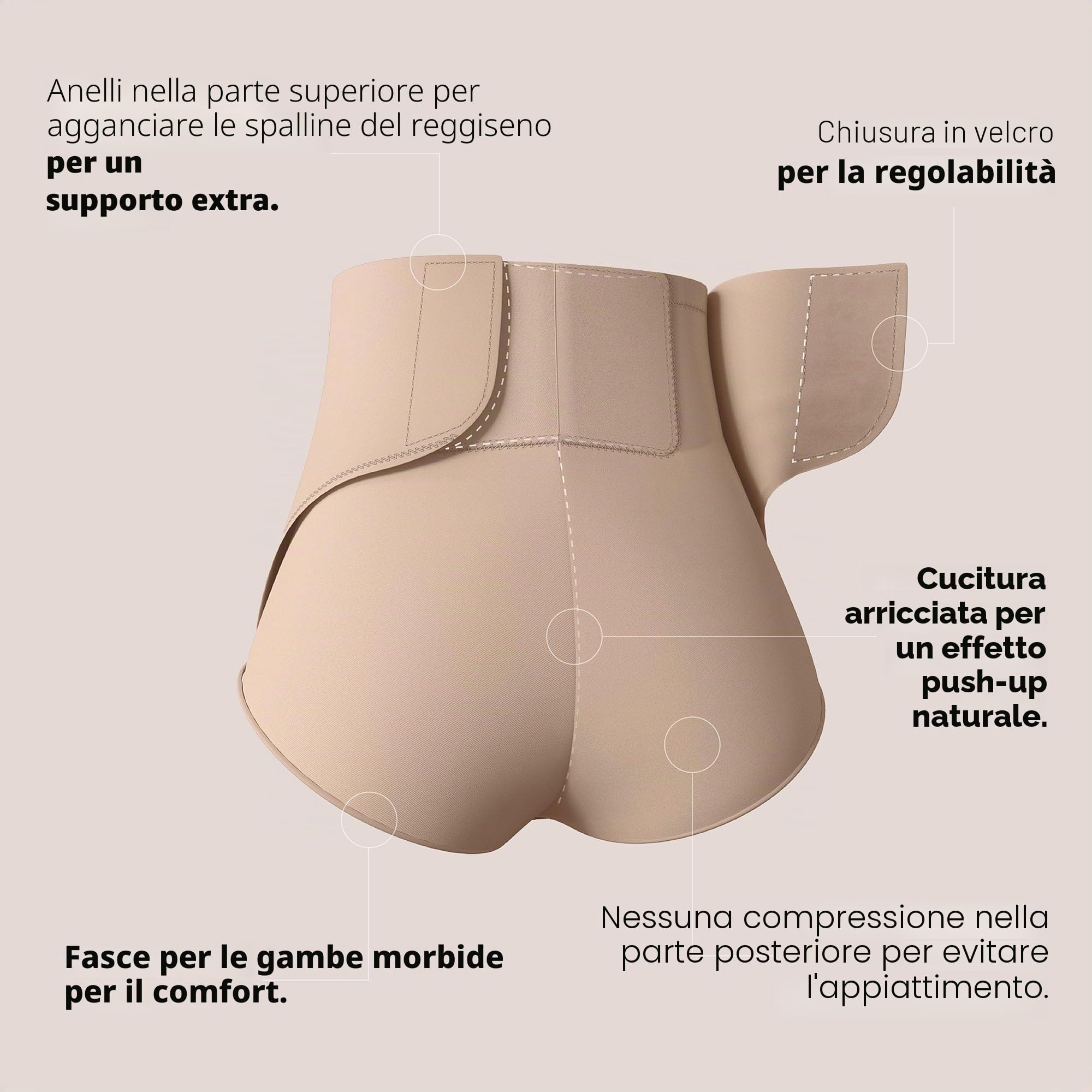 Leonisa Mutandine Postpartum A Vita Alta con Avvolgimento Regolabile per La Pancia Marsupio Modellante Donna