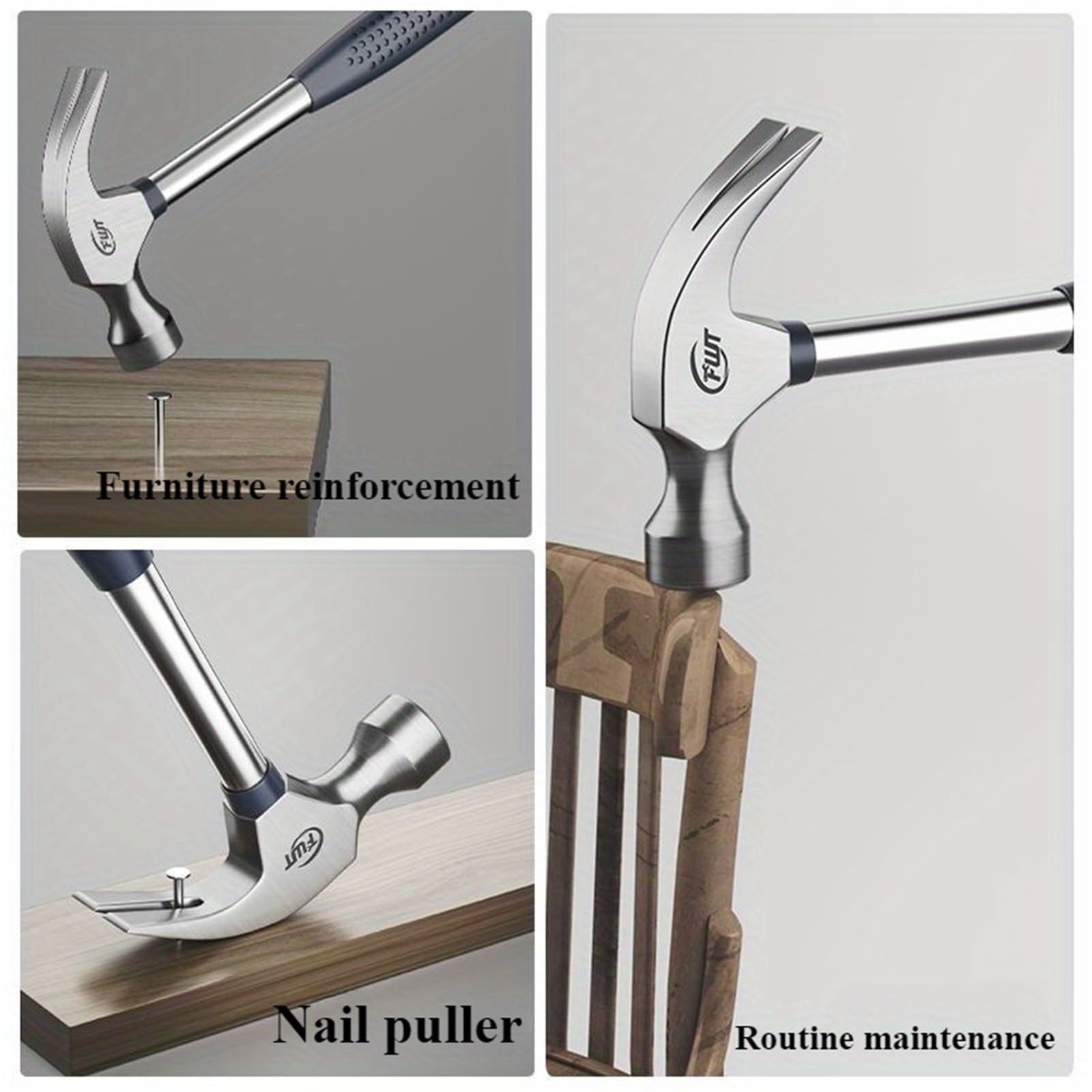 Mini martello da carpentiere con impugnatura antiscivolo for progetti fai te, manutenzione domestica ed emergenza
