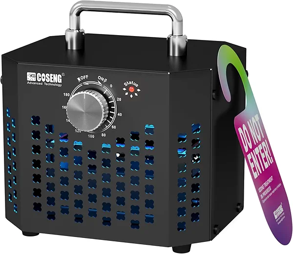 Coseng Ozone Generator Odor Removal with 10s Delay Start, Ozone Machine for Car, Pet, Basement - Ozone Odor Eliminator for 1500 Sq. Ft.