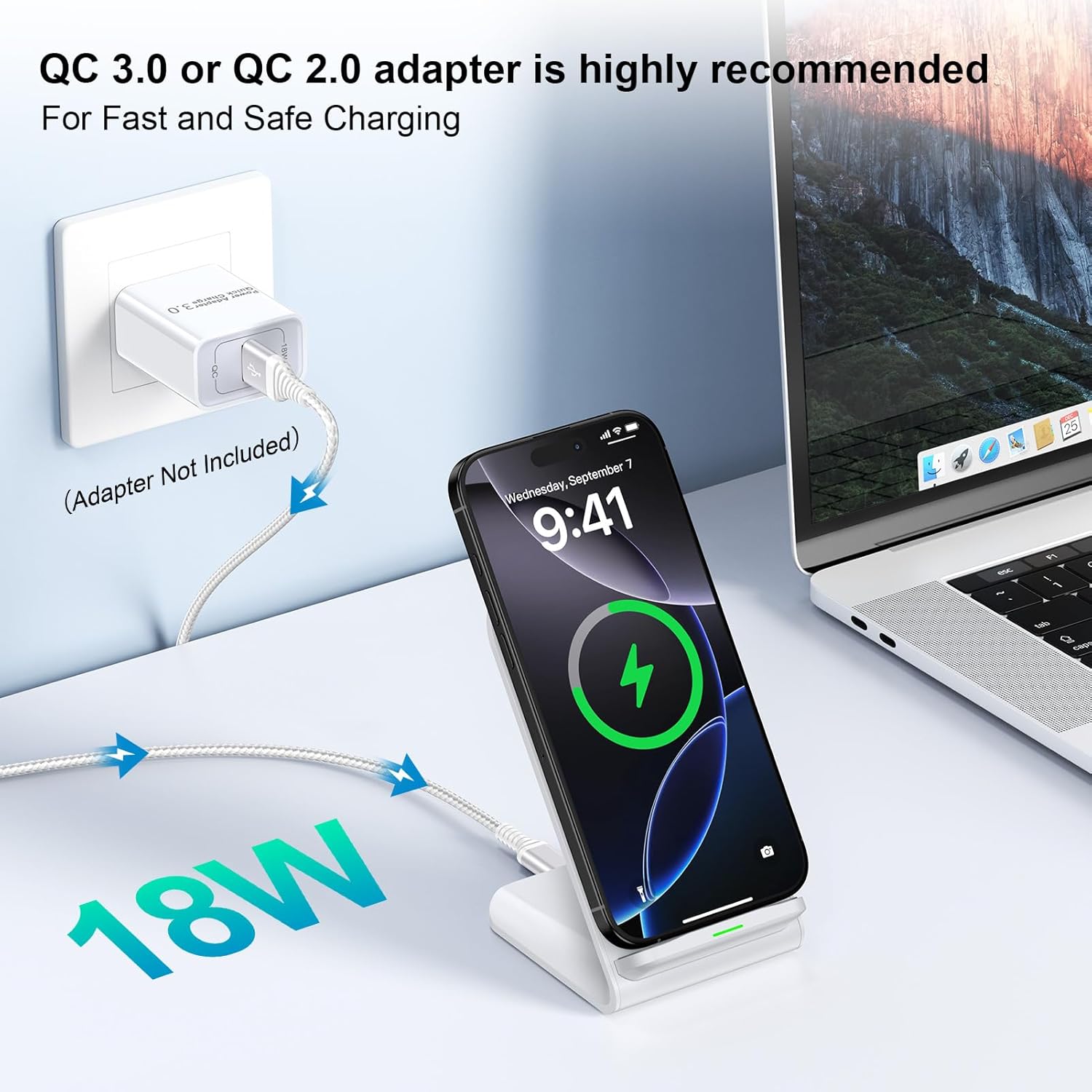 15W Samsung S25 Wireless Charger Stand Fast Charging Station for Samsung Galaxy S26 S25 Ultra S24 FE S23 S22 S21, Android Wireless Desk Phone Charging Stand for Google Pixel 9Pro XL/Fold 9A 8pro 8a 7A