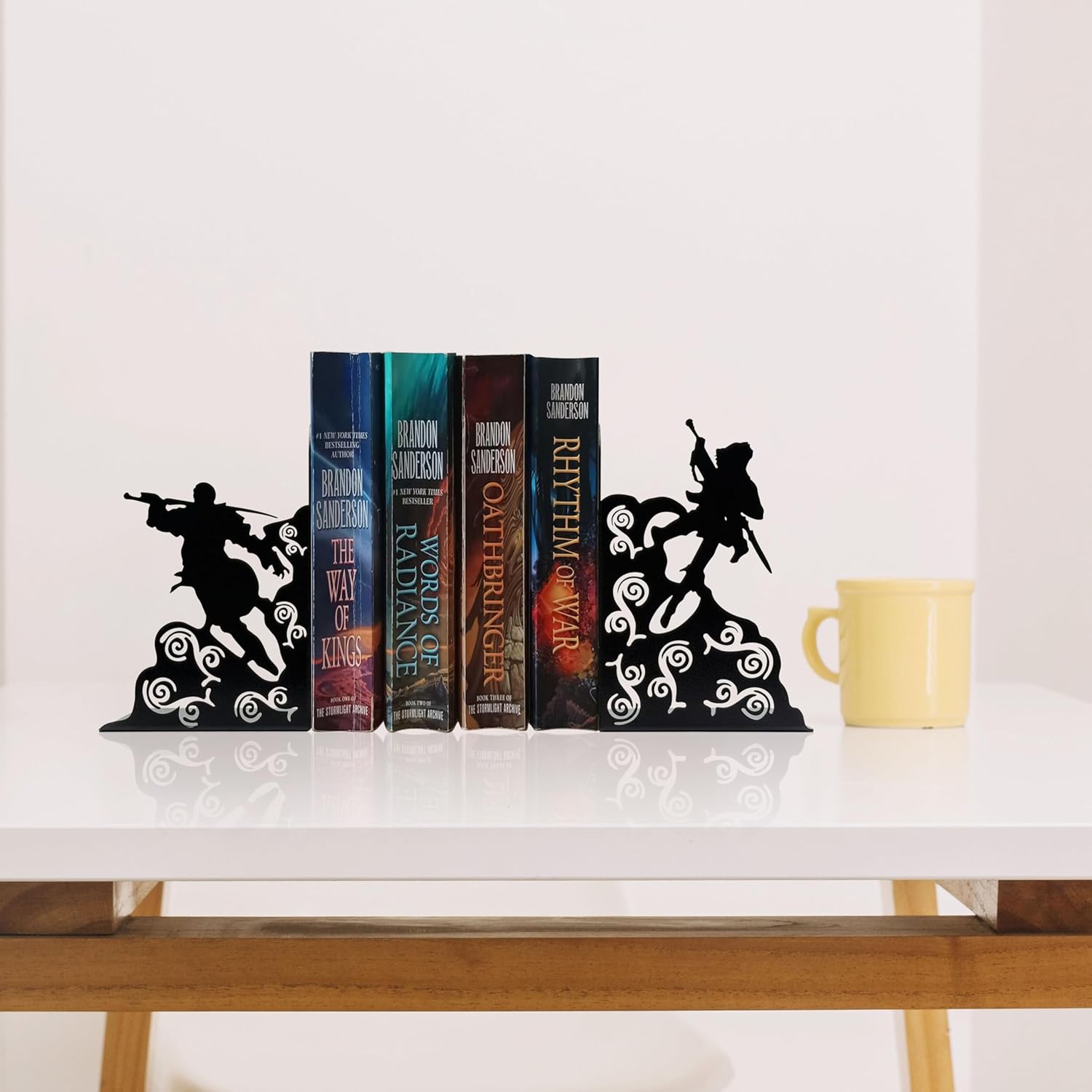 Fantasy Bookends – Unique Gift for Book Lovers or Fans, Sturdy Metal Bookends with Non-Slip Base