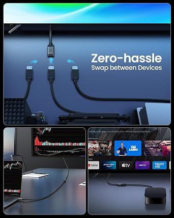 Silkland HDMI 2.1 Extension Cable 2M, 10K 8K@60Hz 4K@120Hz/144Hz HDMI Extension Male to Female with Ethernet 48Gbps UHD eARC Dynamic HDR 10+ HDCP 2.3 Compatible with TV Stick, HDTV
