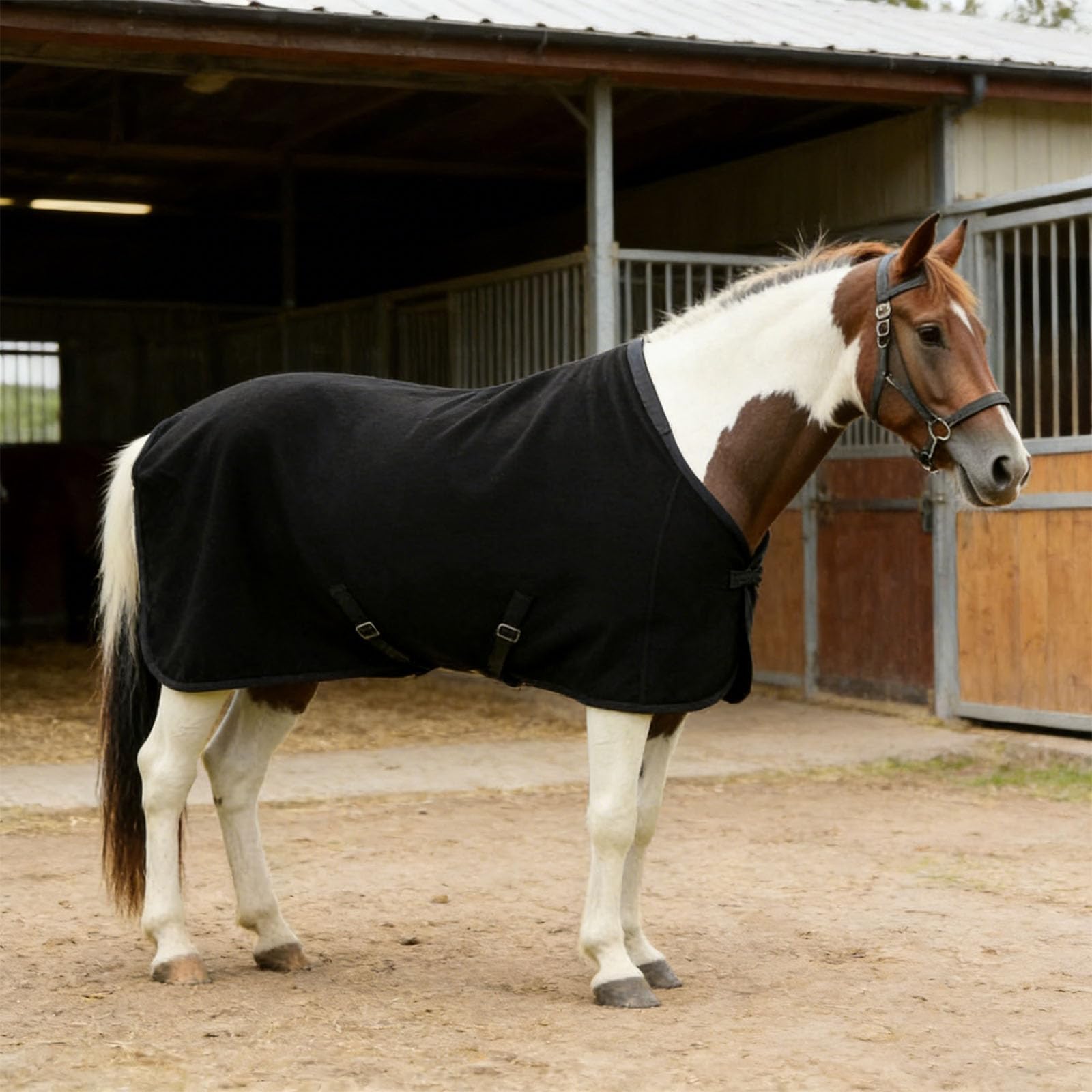 Spaziosa coperta per cavalli in caldo pile vanta resistenza e vestibilità adeguata per molteplici esigenze abbigliamento antineve