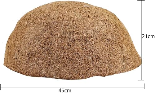 Miniatura 2 de 2Krmstr 2 forros redondos de coco para cesta colgante, forro de repuesto de fibra de coco natural de 18 pulgadas, forros de coco para jardín al aire