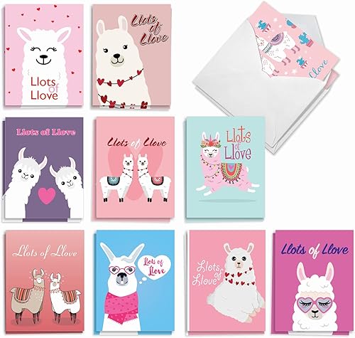 Miniatura 7 de The Best Card Company Juego de 20 tarjetas de notas para el día de San Valentín surtidas de 4 x 5.12 pulgadas con sobres (10 diseños, 2 de cada uno)