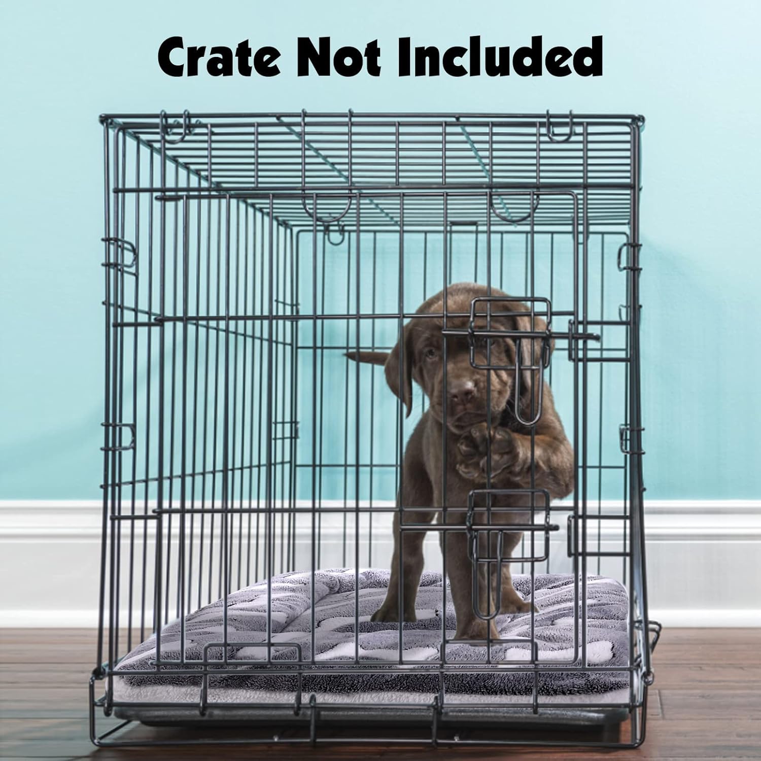 Super Soft Flannel Dog Crate Bed with Dog Blanket for Crate, Kennel, Car Seat - Machine Washable Dog Crate Pad for Small, Medium, Large Dogs : Pet Supplies