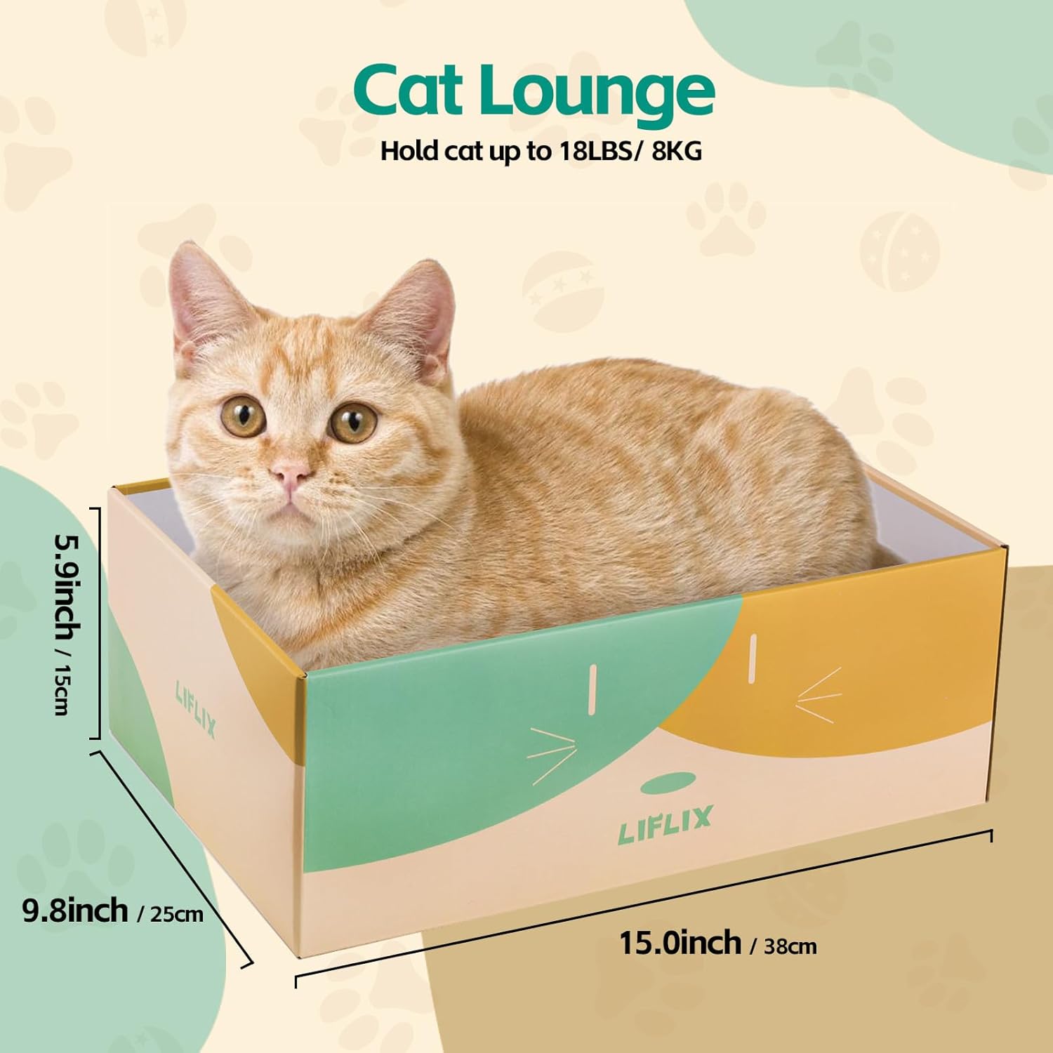 review Cardboard Cat Scratcher Box with Interactive Toy Balls, 2PCS Ramp & 2PCS Flat Cat Scratching Boards, Cat Cardboard Scratcher for Indoor Cats to Rest and Play, 15