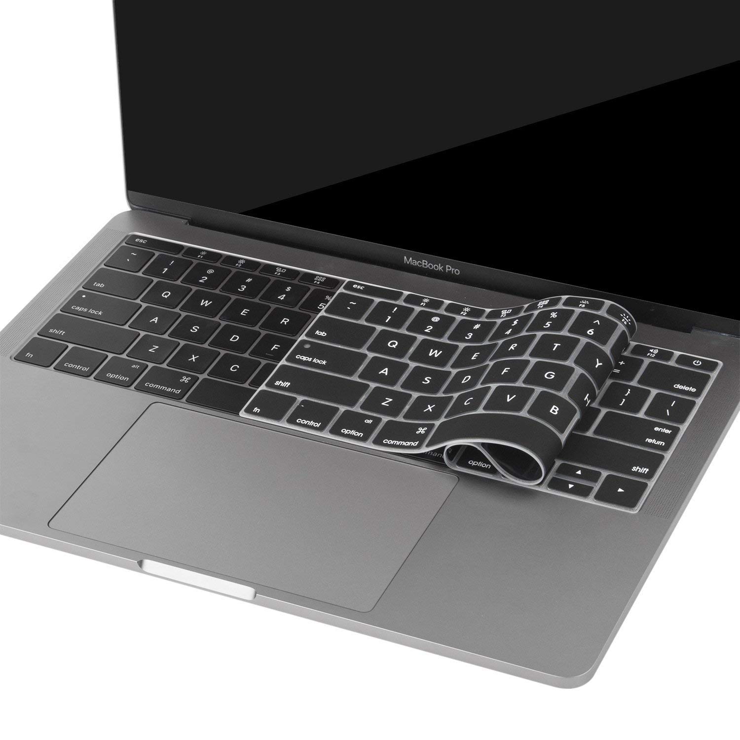 Oaky AWH Keyboard Skin for MacBook Pro 13 inch Without Touch Bar 2016/2017 A1708 & New MacBook 12 inch A1534 Silicone Black