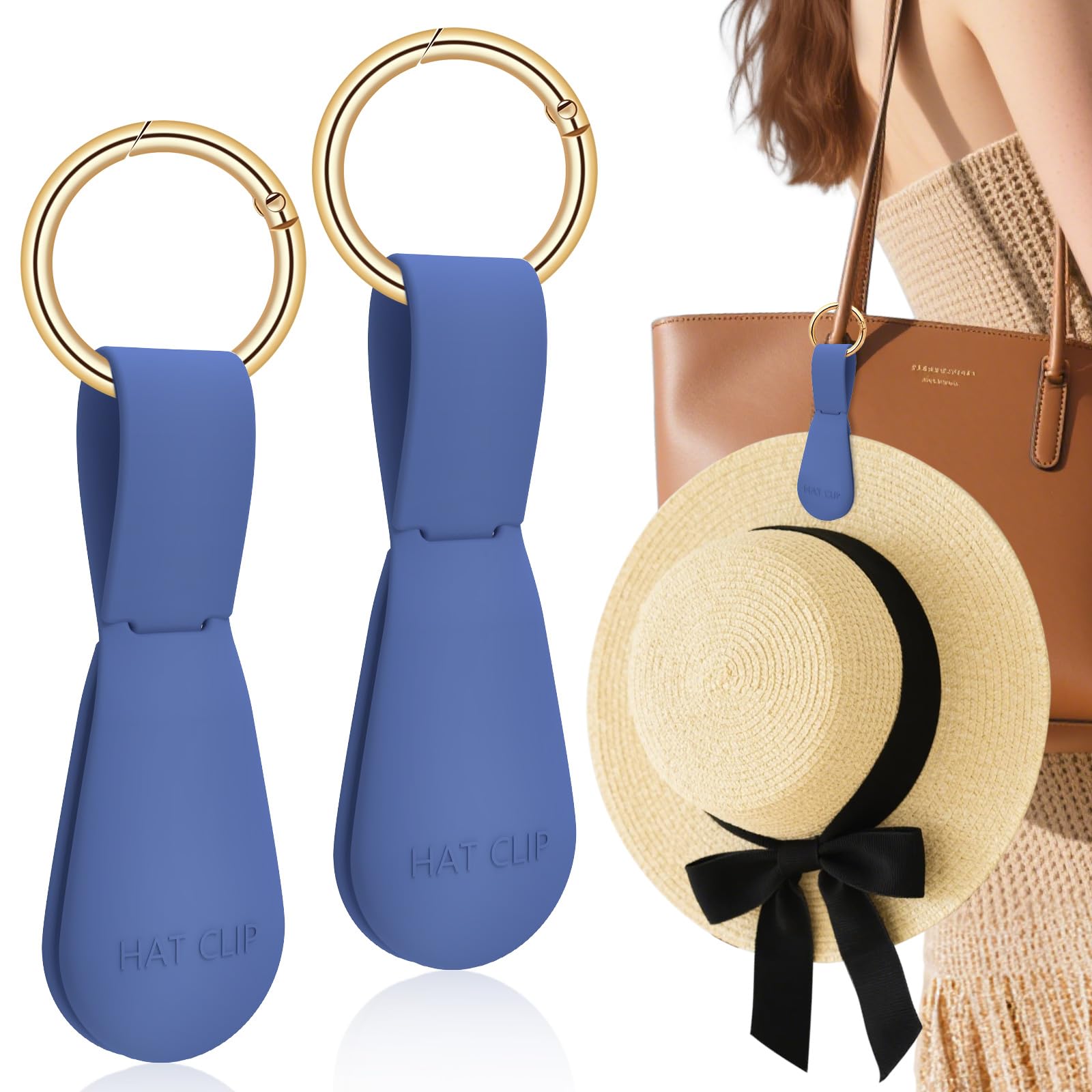 Fikoksol Magnetic Hat Clip for Travel - Silicone Magnetic Clips Hat Holder for Bags, Purses, Luggage & Beach Hats - Secure Hats Organizer Hook Clip