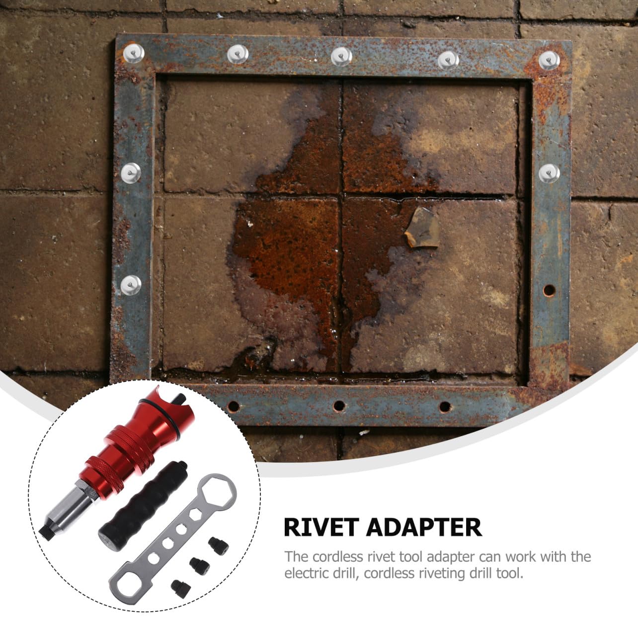 Adaptador para Remachadora Eléctrica Inalámbrica Cabezal de Aleación de Aluminio, Juego de 3 Tamaños (2,4 Mm, 3,2 Mm, 4,0 Mm) para Taladro de Impacto, Pieza de Repuesto