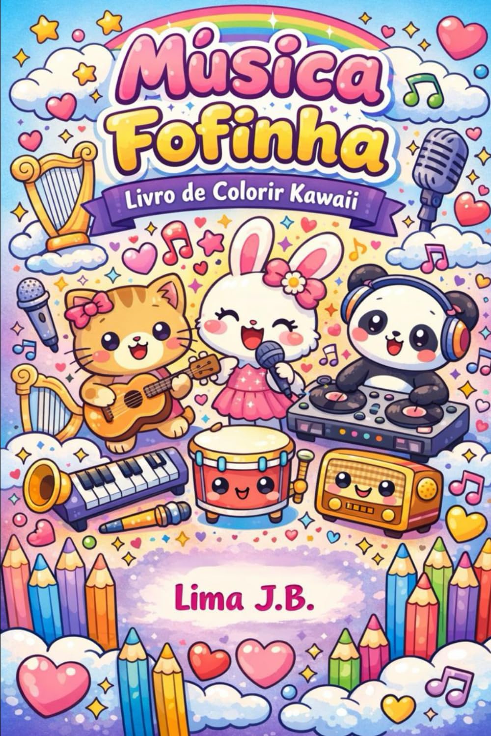 Música Fofinha: Livro de Colorir Kawaii