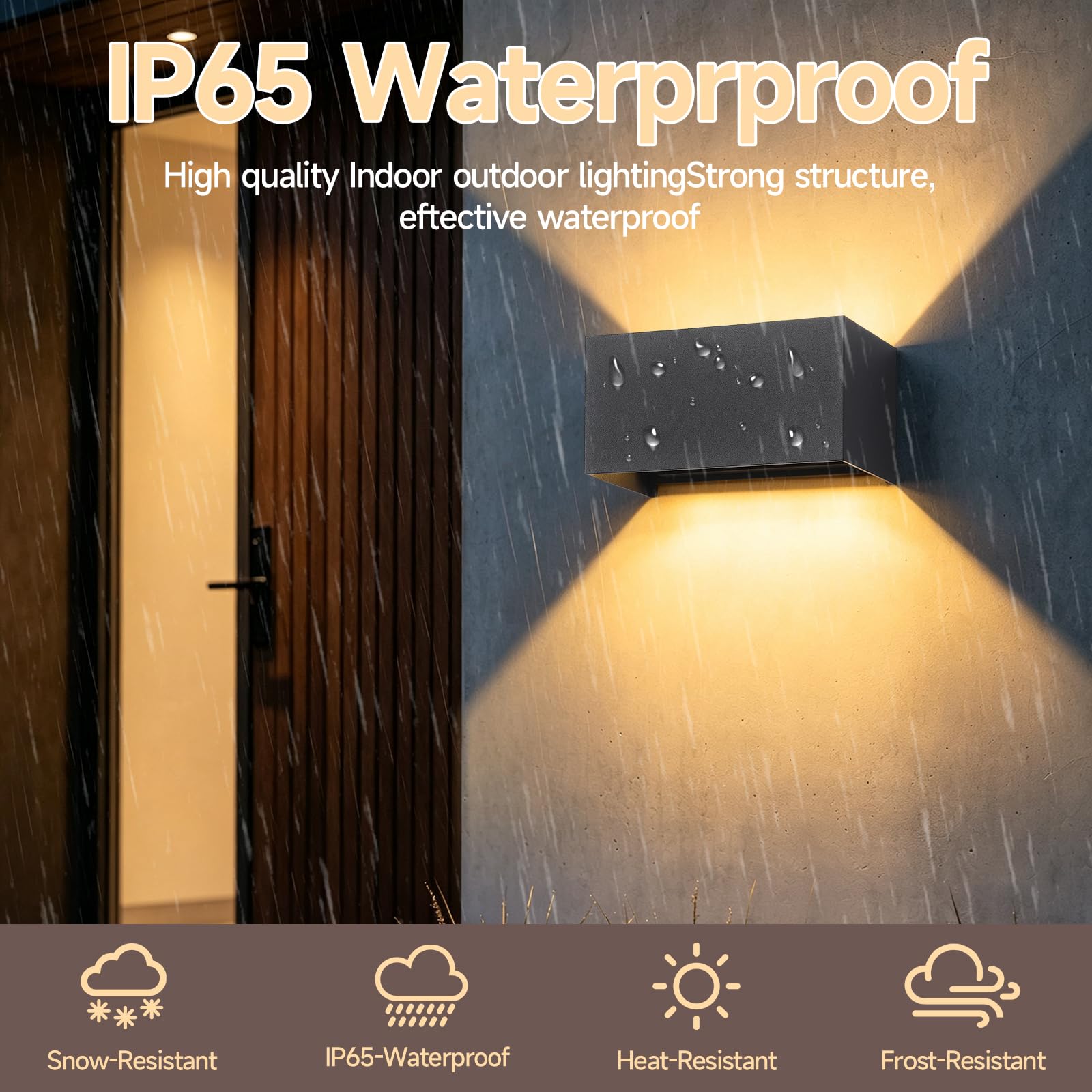 Lampada da Parete Esterno/Interno con Lampadina G9 Sostituibile IP65 impermeabile Applique da Parete Esterne Alluminio Angolo del Fascio Regolabile Retangolo Nero, 3000K Luce Caldo
