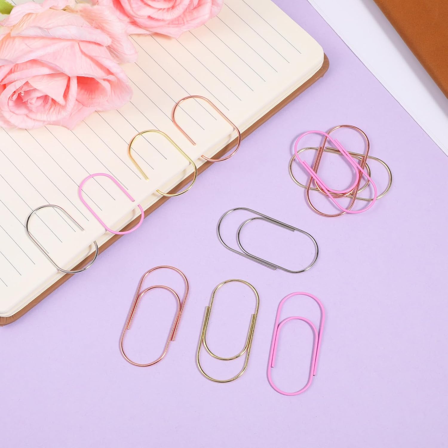 Gjinxi 40pcs Paper Clips 2 Inch Jumbo Paperclips for Home School Office Oversized Smooth Planner Paper Clip Sturdy Wide Non Skid Steel Supply Accessories for DIY Bookmarks Document Organization image 5