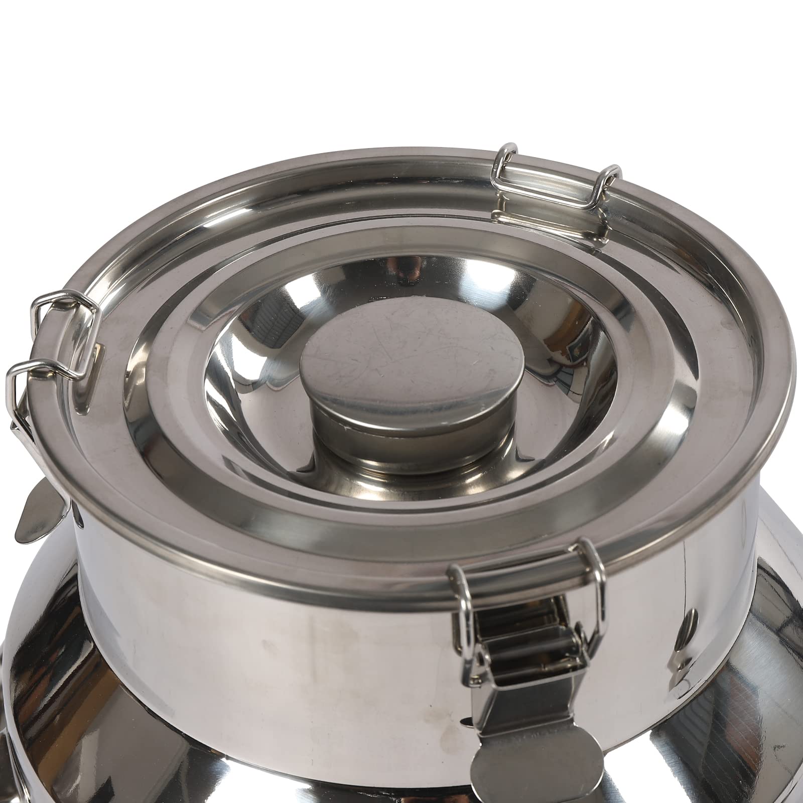 Jarra de leche de acero inoxidable 201, hermética, con 1 bolsa de transporte de vino, cubo de leche, jarra de té, bidón de té, multifuncional, con junta de silicona, resistente (14 L)