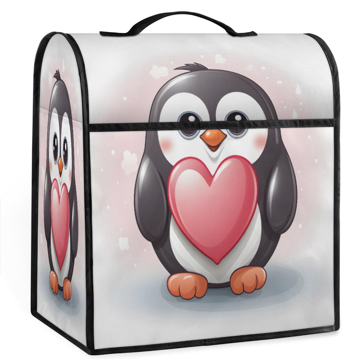 Coffee Maker Cover Cute Childish Penguin Kitchen Appliance Covers Small Appliance Covers Blender Cover Juicer Cover Dust Covers for Kitchen Appliances with Top Handle and Pockets,Washable,C76