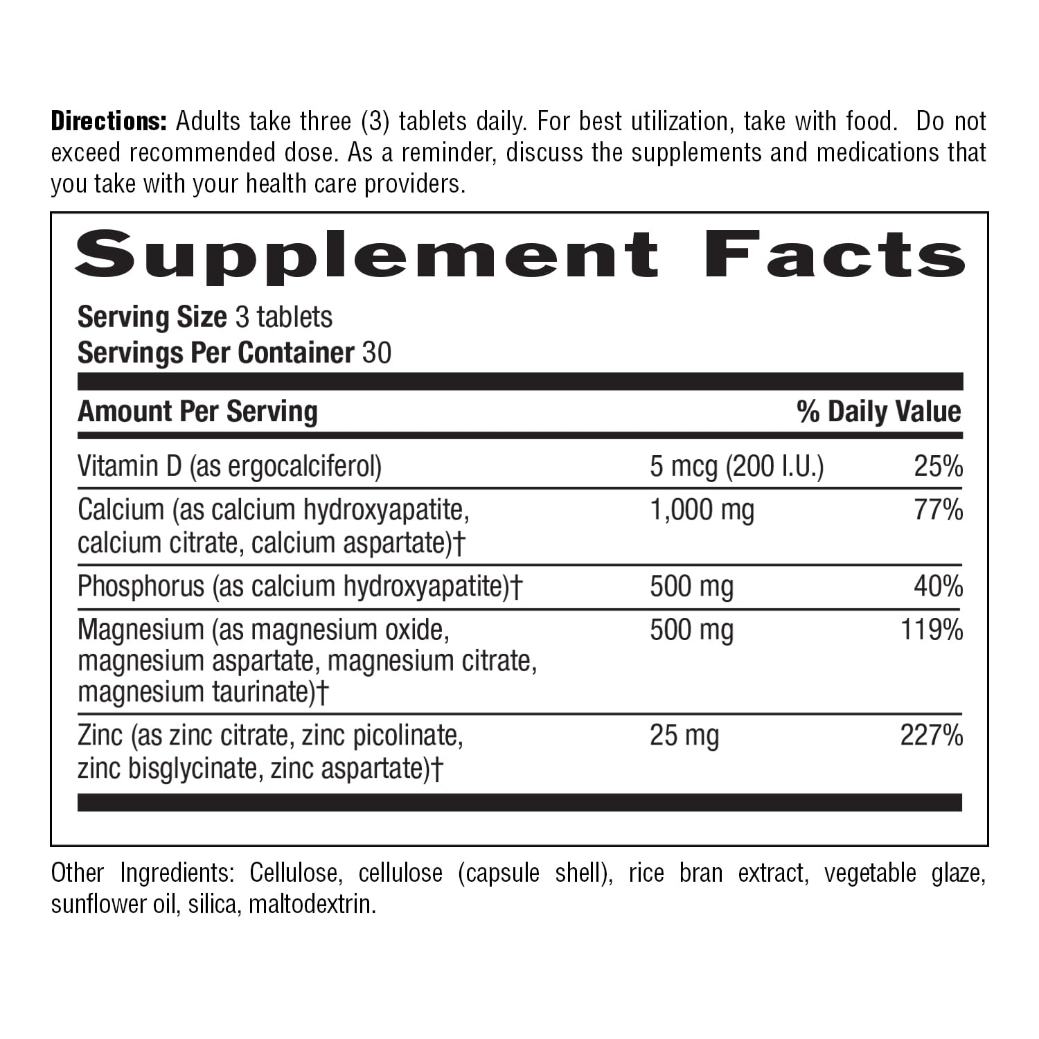 Country Life Calcium Magnesium Zinc 1000 mg/500 mg/25 mg, 90 Tablets — Amazon image 5