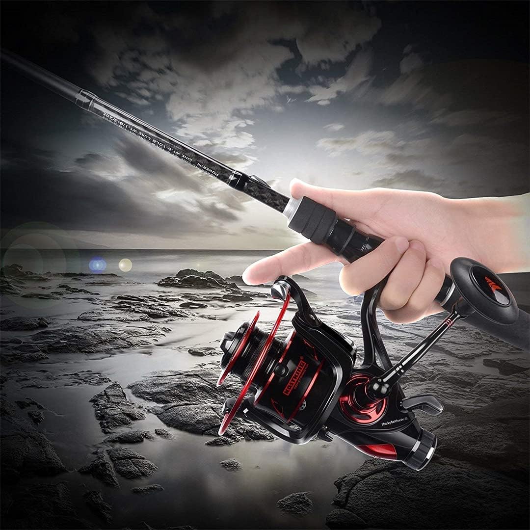 Sharky Baitfeeder Drag Carp Fishing Reel with Extra Spool Front and Rear Drag System Freshwater Spinning Reel