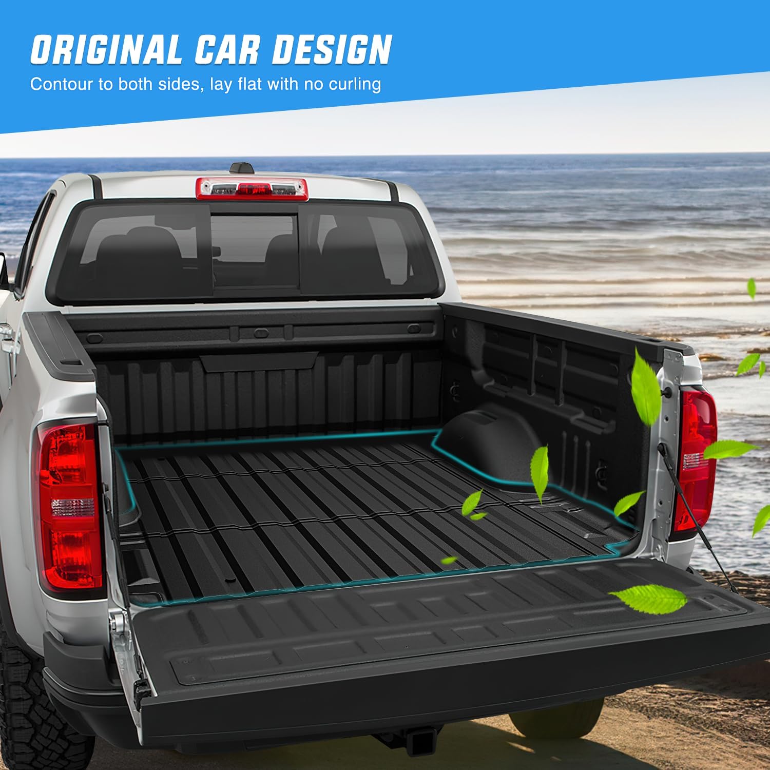 Nilight Truck Bed Mat Compatible with 2015-2022 Chevy Colorado/GMC Canyon 5 FT Accessories, Heavy-Duty TPE Thicken Edge Design, Non-Slip, All Weather Protection Pickup Liner, 1-Pack