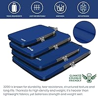 Vista 117 de BAGAIL 4 juegos/6 juegos/8 cubos de compresión para embalaje, accesorios de viaje, organizadores de embalaje expandibles (malla cuadrada, 06-beige)