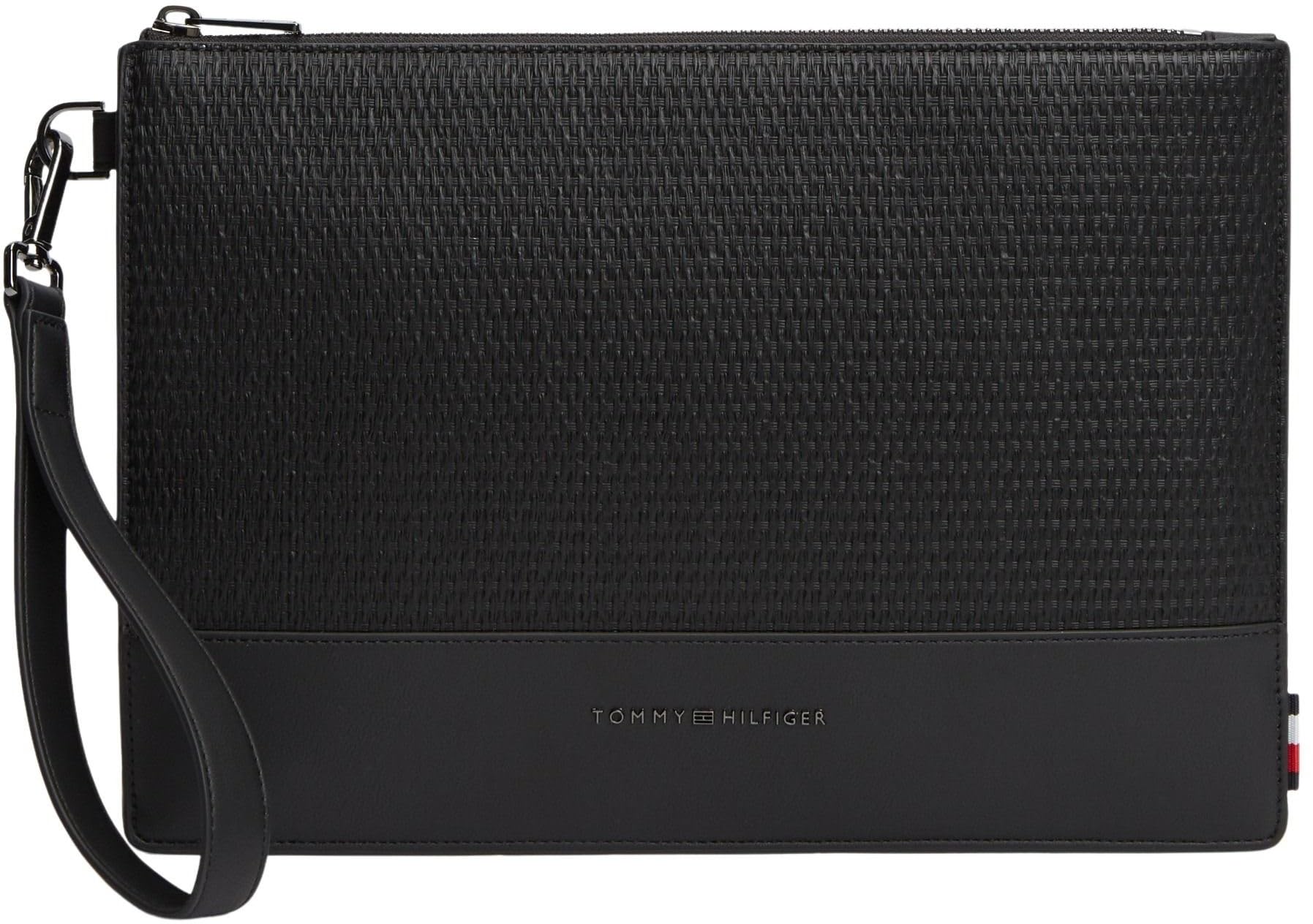 Tommy Hilfiger Pochette tissée Th AM0AM14145 pour homme, autres petits accessoires, noir (noir), taille unique