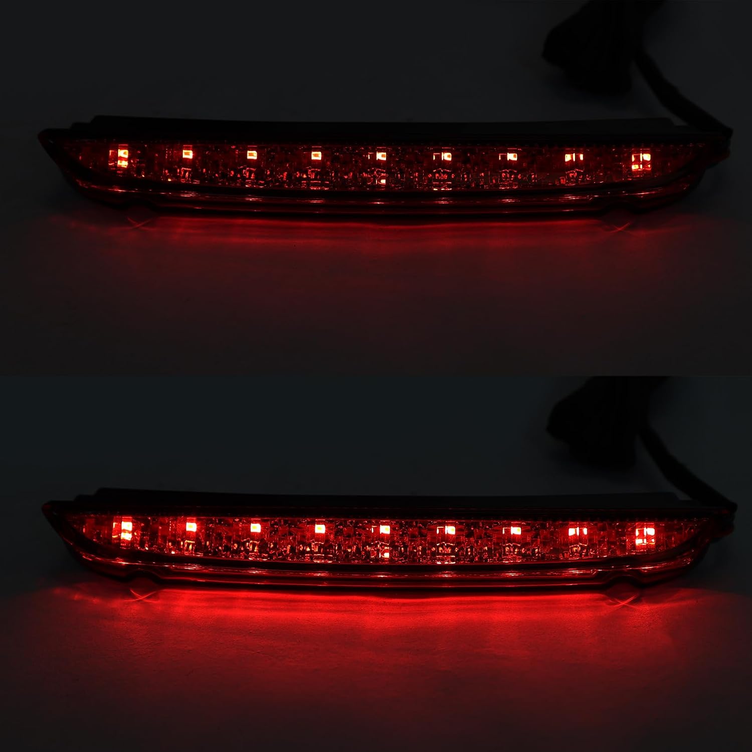 Green-L Air Wing Luggage Rack LED Brake Light Fit for Harley Road King Street Electra Glide 1993-2013