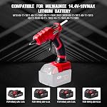 Cordless Hot Glue Gun for Milwaukee M18, Handheld Hot Melt Glue Gun for Milwaukee 18V Max Li-ion Battery, 30s Quick Preheat, for Arts & Crafts & DIY with 30 Glue Sticks (Tool Only)