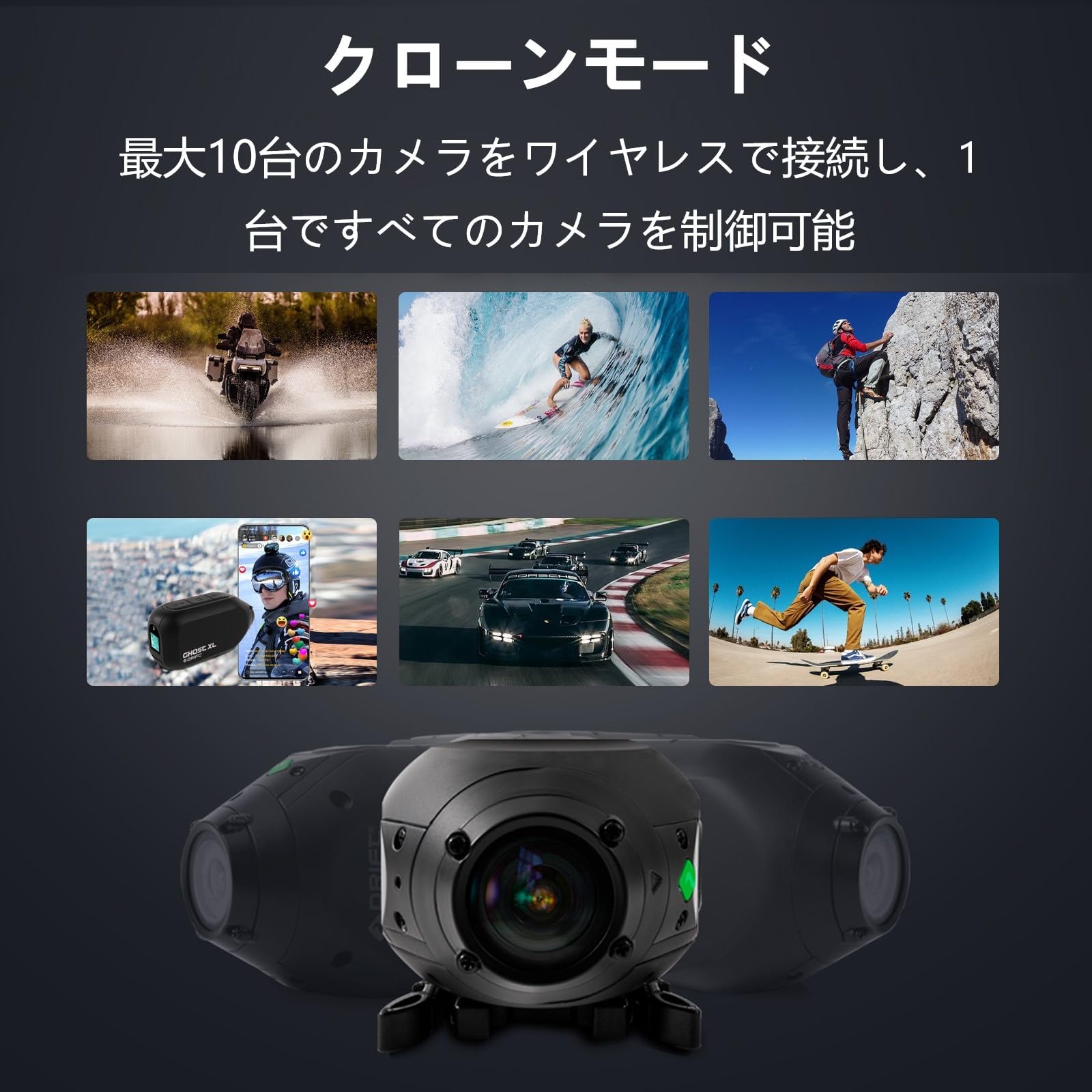 【専用】Drift Ghost XL ヘルメット カメラ 8時間以上の録画 Drift Ghost XL アクションカメラ』レビュー評価：軽くてモト
