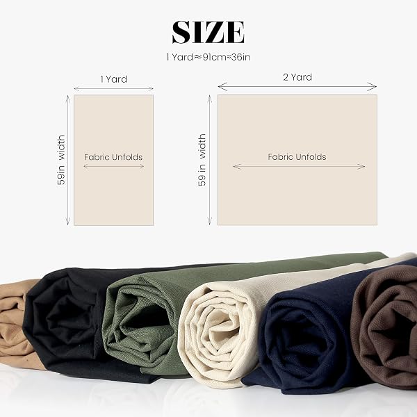 Widarms 100% Cotton Canvas Fabric by The Yard, 59" 12oz Natural Duck Canvas Fabric for Crafts, Handmade Home Decor, Sewing DIY Cloth, Embroidery (Brown, Cut by The Yard) - 3