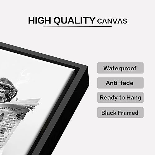 Vista 41 de Impresiones artísticas para pared de baño, divertidas impresiones artísticas sobre lienzo de perezoso enmarcado, cuadros en blanco y negro