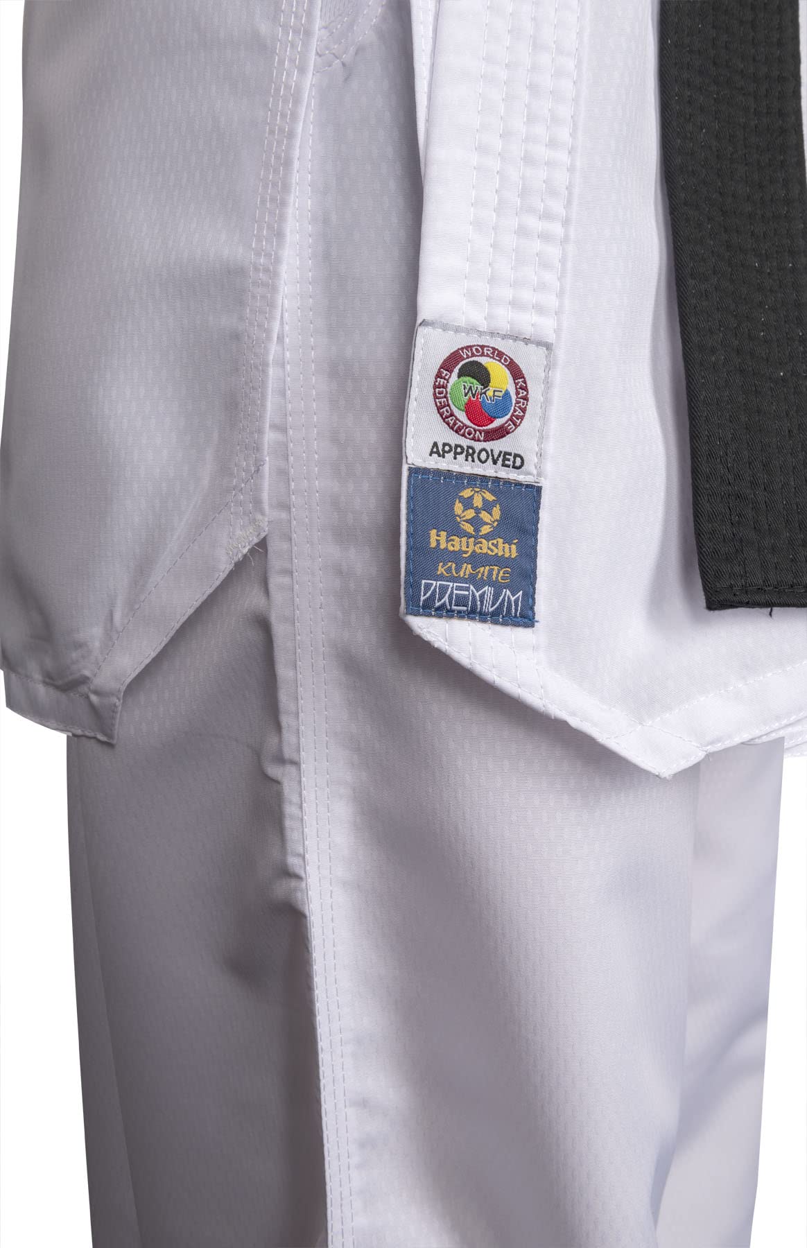 Hayashi Karate-Gi Premium Kumite – Ultraleichter Karateanzug Damen & Herren – WKF Approved Kumite Gi – Funktionale 100% Polyester-Faser – Weißer Karategi für Wettkampf & Training