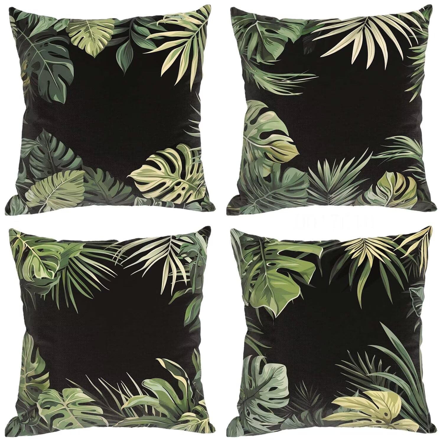Housse coussin 50x50cm lot de 4 taie oreiller douce pour protéger et décorer le canapé